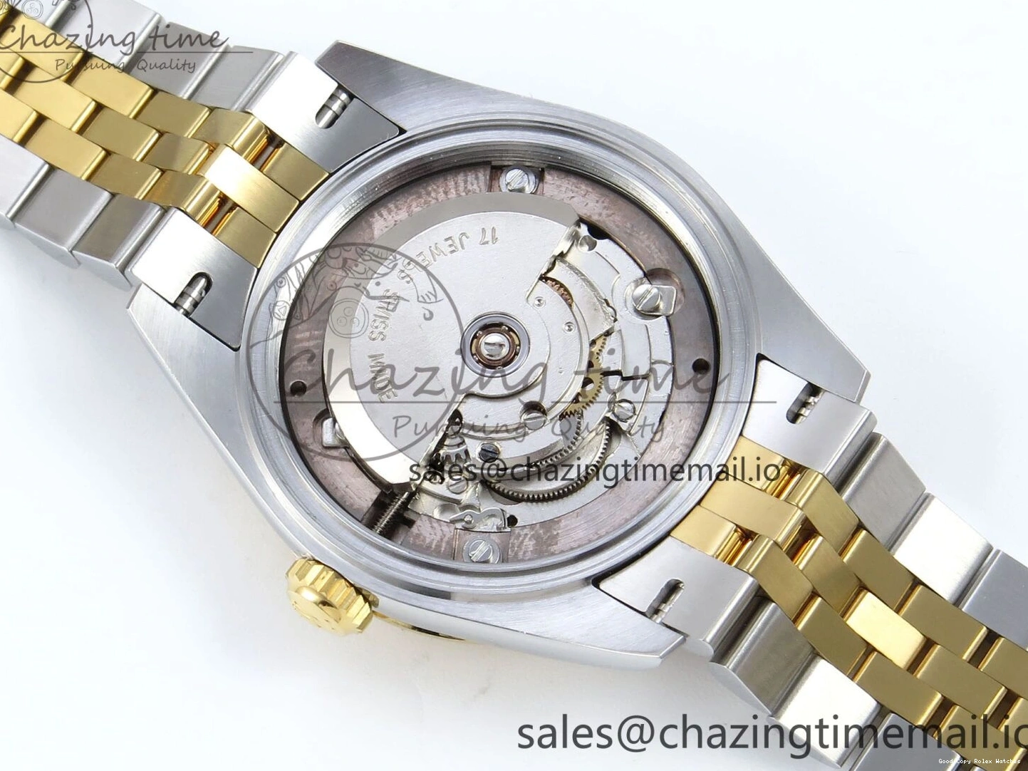 Good Copy Rolex Watches Bezel on Dial ARF Bracelet Best Snug 409 Edition Diamonds DateJust Jubilee ETA YG 1:1 Brown 904L SS Diamonds 31 278383RBR Steel 1222